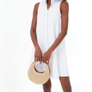 Tuckernuck Sleeveless Charlie shirt Dress. Side pockets, white. Size S